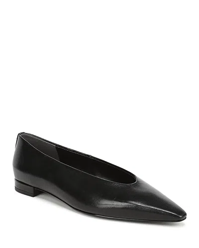 SAM EDELMAN WOMEN'S EMORY POINTED TOE LEATHER BALLET FLATS