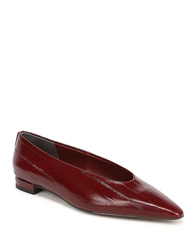 SAM EDELMAN WOMEN'S EMORY POINTED TOE LEATHER BALLET FLATS