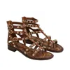 Sam Edelman Estella Studded Gladiator Sandal Rich Cognac Leather In Multi