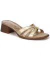 Sam Edelman Farrin Block Heel Sandal In Gold