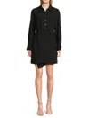 Sam Edelman Women's Faux-wrap Mini Shirtdress In Black