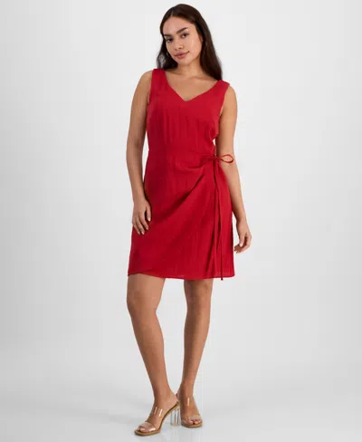 Sam Edelman Women's Faux-wrap Sleeveless Mini Dress