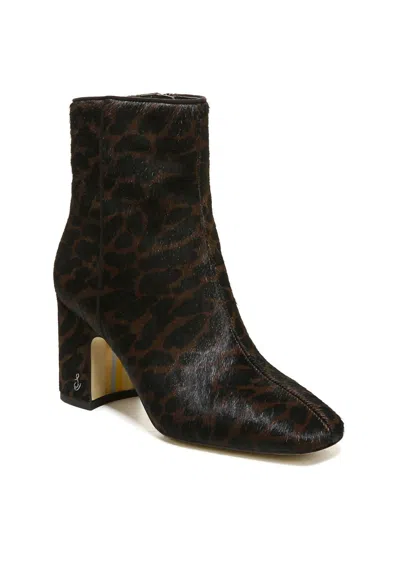 Sam Edelman Women's Fawn Ankle Bootie In Brown Leopard