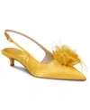 Sam Edelman Faye Womens Slingback Laceless Kitten Heels In Sunflower