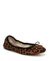 Sam Edelman Felicia Ballet Flat Granada Tan Leopard Leather In Granada Tan