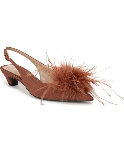 Sam Edelman Finchfeather Slingback Pointed Toe Pump In Brown
