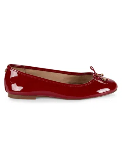 SAM EDELMAN WOMEN'S FLORA PATENT LEATHER BALLET FLATS