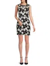 Sam Edelman Women's Floral Appliqué Minidress In Black