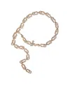 Sam Edelman Women's Fully Adjustable Knotted Logo Chain Belt In Gold
