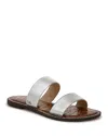 Sam Edelman Gala Slide Sandal In Soft Silver