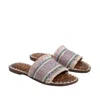 Sam Edelman Georgia Slide Sandal Washed Lilac Multi Raffia In Multi