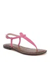 Sam Edelman Gigi Thong Sandal Pink Poppy Suede In Pink Poppy