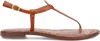 Sam Edelman Gigi Womens Metallic Snake Print Thong Sandals In Brown