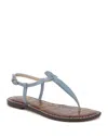 Sam Edelman Gigi Thong Sandal Blue Breeze Brahma In Blue Breeze