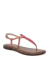 Sam Edelman Women's Gigi Thong Flat Sandals In Summer Rose
