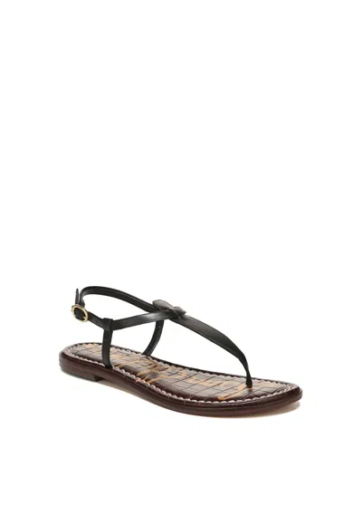 Sam Edelman Women's Gigi Thong Sandal In Black Leather