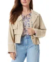 Sam Edelman Gina Convertible Cotton Blend Trench Jacket In Tan
