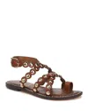 Sam Edelman Gloria Ankle Strap Sandal Rich Cognac Leather In Brown