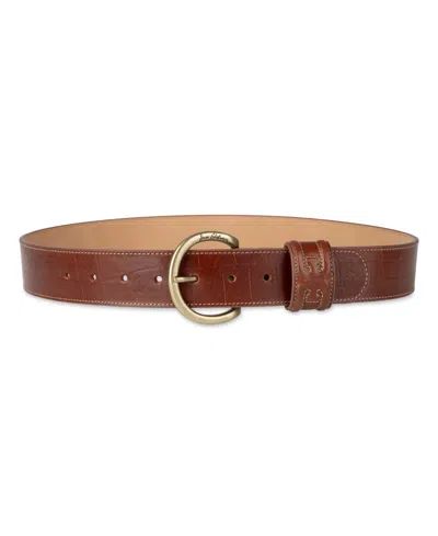 SAM EDELMAN WOMEN'S GLOSSY PEBBLE GRAIN TEXTURED LEATHER BELT