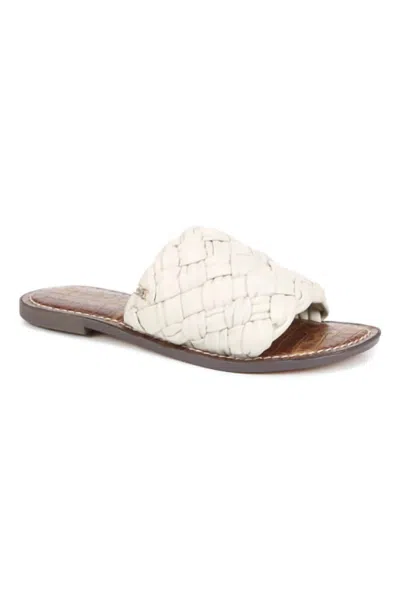 Sam Edelman Women's Griffin Woven Slide Sandal In Modern Ivory Leather In Multi