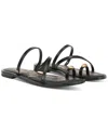 Sam Edelman Harlyn Toe Ring Sandals Black In Animal Print