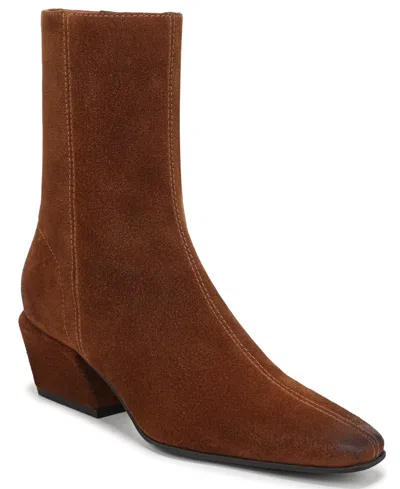 Sam Edelman Women's Harmony Zipper Short Booties In Brown