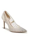 Sam Edelman Womens Hazel Rhinestone-embellished Mesh Courts Crea In Multi