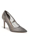 Sam Edelman Hazel Mesh Pointed Toe Pump Metallic Iron Mesh In Metallic Iron