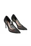 Sam Edelman Hazel Mesh Pointed Toe Pump Black Mesh In Multi