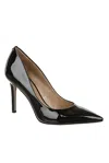 Sam Edelman Hazel Pointed Toe Pump In Black Patent Leather