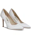 Sam Edelman Hazel Pointed Toe Pump Modern Ivory Leather In Bright White