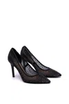Sam Edelman Hazel Mesh Pointed Toe Pump Black Mesh In Multi