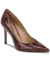 Sam Edelman Hazel Pointed Toe Pump In Stable Brown Leather