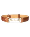 Sam Edelman Women's Horse Bit Buckle Waist Belt In Tan