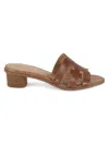 Sam Edelman Illie Logo Slide Sandals Women's Shoes In Dark Bourbon