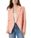 Sam Edelman Imogen Womens Solid Polyester One-button Blazer In Canyon Clay