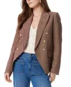 Sam Edelman Imogen Mix Pattern Double Breasted Blazer In Cream,houndstooth