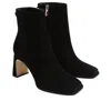 Sam Edelman Women's Irie Square Toe Ankle Bootie In Black Suede In Black