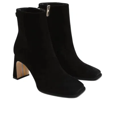 Sam Edelman Women's Irie Square Toe Ankle Bootie In Black Suede