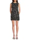 Sam Edelman Women's Ivette Floral Embellished Minidress In Black
