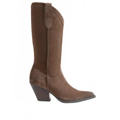 Sam Edelman Women's Jamie Side Zipper Block Heel Western Boots In Olive Taupe In Brown
