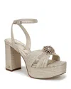 Sam Edelman Janelle Ankle Strap Platform Sandal In Soft Gold