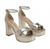 Sam Edelman Jullian Ankle Strap Platform Sandal In Gold