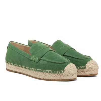 Sam Edelman Women's Kai Espadrille Flat Loafer In Thyme Green In Multi