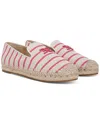 Sam Edelman Kathleen Espadrille Flat In Taffy Pink Stripe Canvas