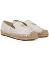 Sam Edelman Kathleen Espadrille Flat In White Natural Canvas