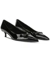 Sam Edelman Kaya Pointed Toe Kitten Heel Pump In Black Patent