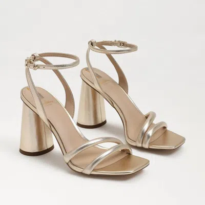 Sam Edelman Kia Block Heel Sandal In Gold