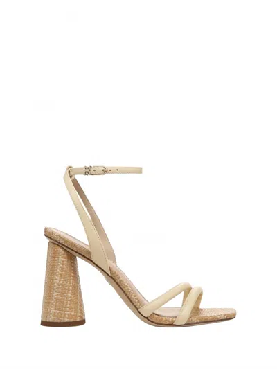 Sam Edelman Women's Kia Block Heel Sandal In Bleached Wheat In Multi