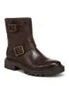 Sam Edelman Kinsley Motorcycle Boot Warm Cocoa Brown Leather In Warm Chocolate